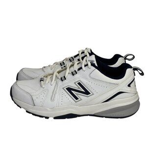 New Balance 608 v5 Shoes Mens 9.5 D White Navy Walking Comfort Sneakers MX608WN5